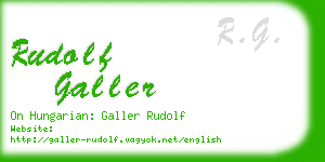rudolf galler business card